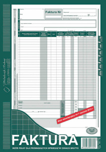 141-1E Faktura wzór pełny dla prowadzących sprzedaż w cenach brutto