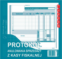 171-2 Protokół anulowania sprzedaży z kasy fiskalnej