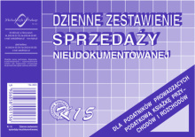 K15 Dzienne zestawienie sprzedaży nieudokumentowanej (dla podatników prowadzących podatkową księgę przychodów i rozchodów)