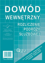 K21 Dowód wewnętrzny rozliczenie podróży służbowej