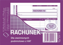 234-5 Rachunek dla zwolnionych podmiotowo z VAT