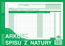 340-1 Arkusz spisu z natury (uniwersalny)