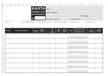 346-3 Karta ewidencyjna wyposażenia