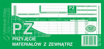 352-8 PZ przyjęcie materiałów z zewnątrz