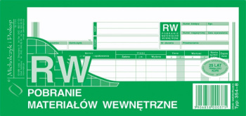 354-8 Pobranie materiałów wewnętrzne