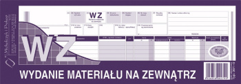 361-0 WZ wydanie materiału na zewnątrz 