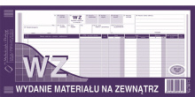 361-2 WZ wydanie materiału na zewnątrz