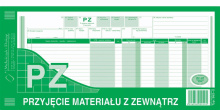 362-2 PZ przyjęcie materiału z zewnątrz