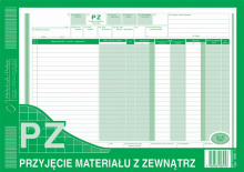 386-1 PZ przyjęcie materiału z zewnątrz