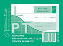 423-5 PT protokół przekazania/przyjęcia środka trwałego