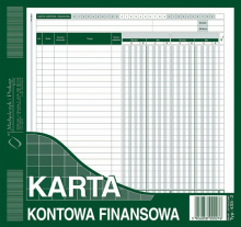 433-2 Karta kontowa finansowa - 2 kolumny