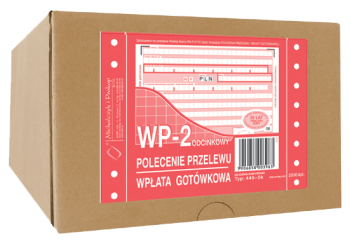 449-5k Polecenie przelewu - wpłata gotówkowa - 2 odcinkowe składanka komputerowa