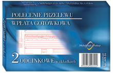 449-5s Polecenie przelewu - wpłata gotówkowa - 2 odcinkowe składanka komputerowa w składkach