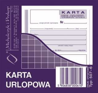 507-6 Karta urlopowa