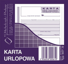 507-6 Karta urlopowa