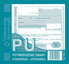 560-4 Potwierdzenie zmiany stanowiska - uposażenia