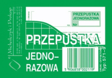 571-9 Przepustka jednorazowa