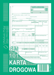 802-3 Karta drogowa sm/101 (samochód osobowy)