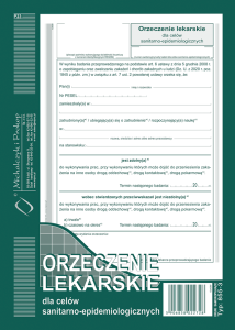 855-3 Orzeczenie lekarskie z badania przeprowadzonego do celów sanitarno-epidemiologicznych