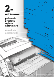 F-110-2 2-odcinkowe polecenie przelewu - wpłata gotówkowa