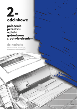 F-111-2 2-odcinkowe polecenie przelewu - wpłata gotówkowa z potwierdzeniem