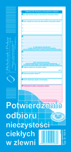 S-100-8 S-100-8 Potwierdzenie odbioru nieczystości ciekłych w zlewni