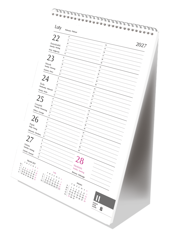 Galeria - T-101-3-16 Terminarz ze spiralką