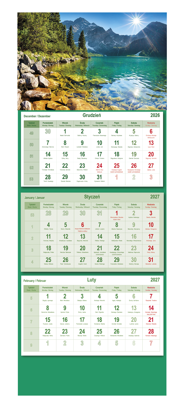 T-105T-03 Terminarz trójdzielny
