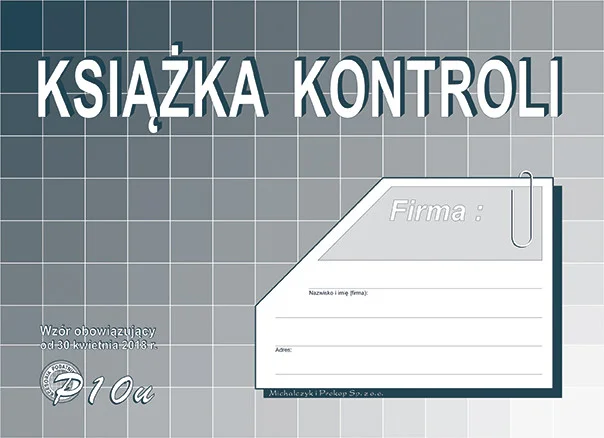 P10u Książka kontroli